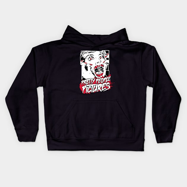 Vertical Logo Kids Hoodie by prettypeoplepictures